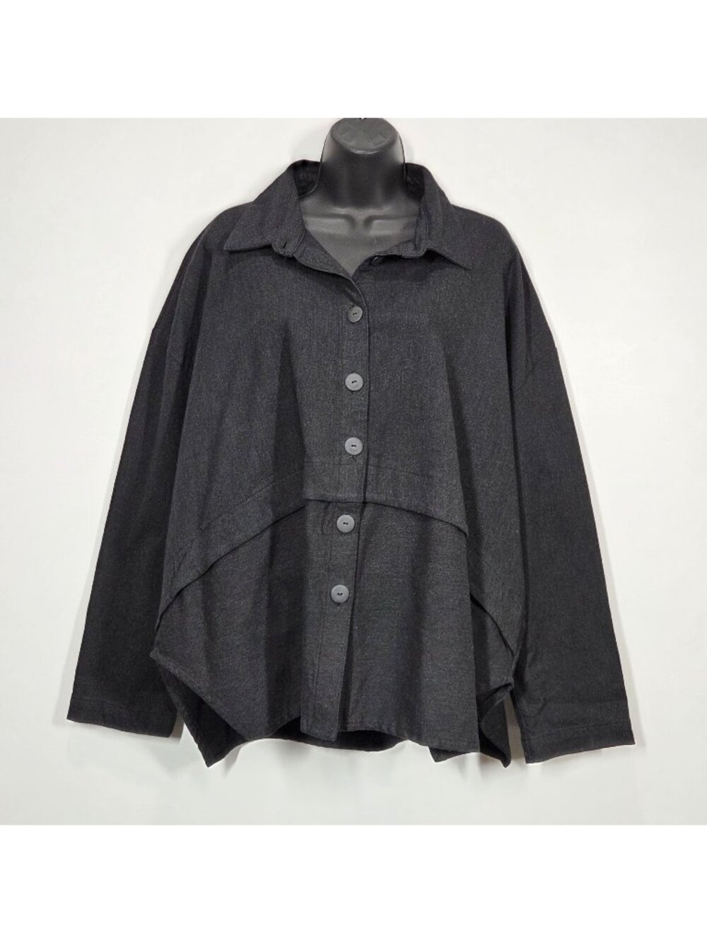 Dress to Kill Jacket One Size Gray Oversized Lagenlook Boho Artsy Shacket